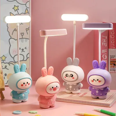 Colorful Cute Rabbit Small Rechargeable Table Lamp 